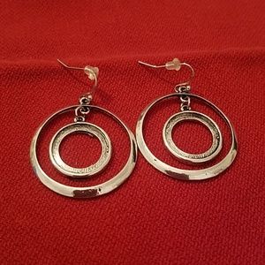 Silvertone Double Dangle Earrings (JL#38)